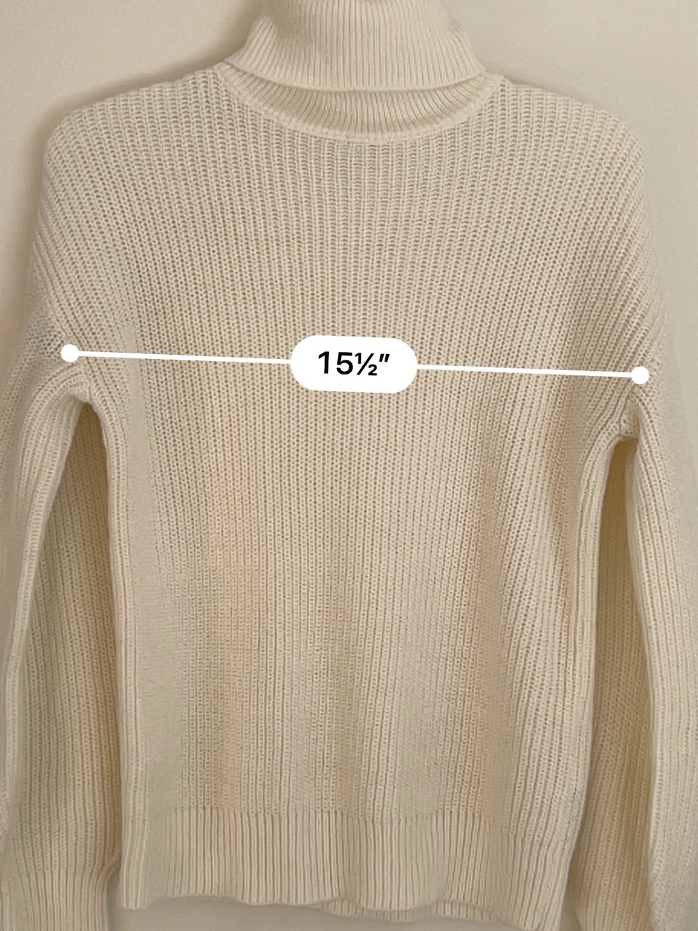 VILA Cream Ribbed Turtleneck Sweater - Picture 4 of 4